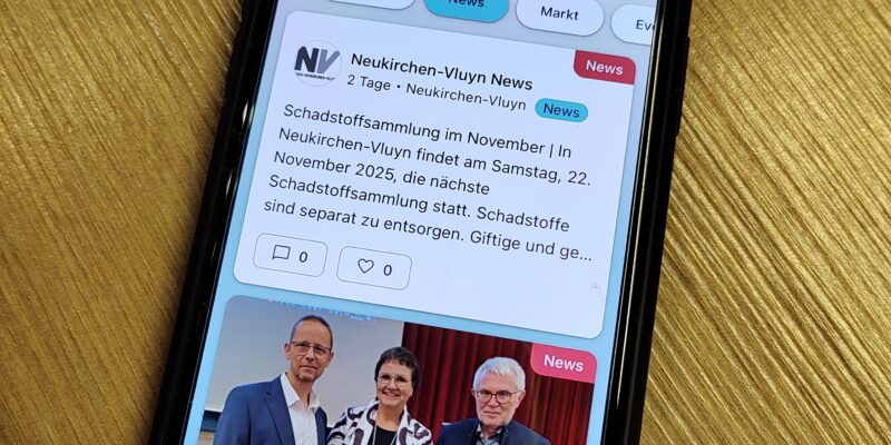 Blick auf ein Smartphone